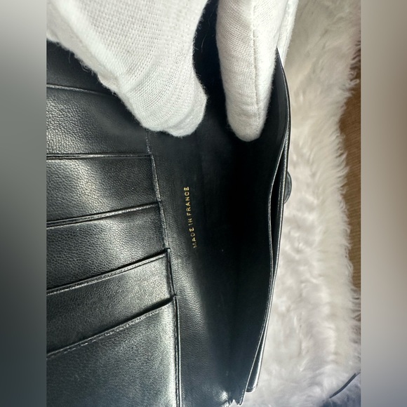 💯 Authentic CHANEL Caviar Stitched French Wallet Black - Picture 9 of 15